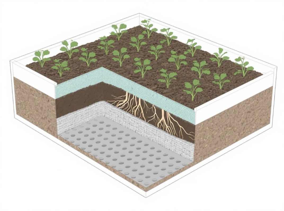 Vỉ thoát nước trồng cây Phú Đạt giúp cây phát triển khỏe mạnh, ngăn úng rễ
