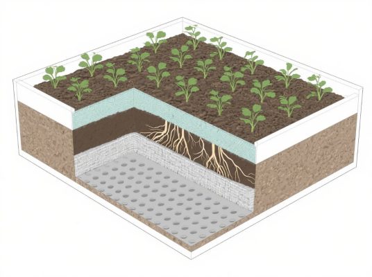 Vỉ thoát nước trồng cây Phú Đạt giúp cây phát triển khỏe mạnh, ngăn úng rễ